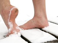 Feet - Ksenia D - 2012-04-30 Blonde girl and white snow