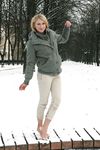 Feet - Ksenia D - 2012-04-30 Blonde girl and white snow