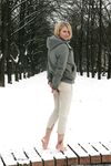 Feet - Ksenia D - 2012-04-30 Blonde girl and white snow