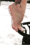 Feet - Ksenia D - 2012-04-30 Blonde girl and white snow