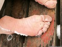 Feet - Ksenia D - 2012-04-30 Blonde girl and white snow