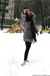 Feet - Ksenia D - 2013-03-13 Tall girl in the snow