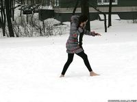 Feet - Ksenia D - 2013-03-13 Tall girl in the snow