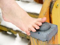 Feet - Ksenia D - 2013-03-13 Tall girl in the snow