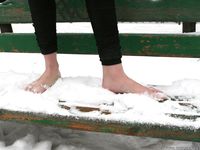 Feet - Ksenia D - 2013-03-13 Tall girl in the snow