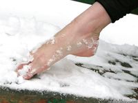 Feet - Ksenia D - 2013-03-13 Tall girl in the snow