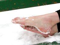 Feet - Ksenia D - 2013-03-13 Tall girl in the snow