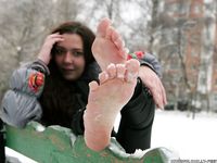 Feet - Ksenia D - 2013-03-13 Tall girl in the snow