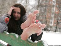 Feet - Ksenia D - 2013-03-13 Tall girl in the snow
