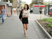 Feet - Ksenia G - 2015-10-15 A girl in an office dress