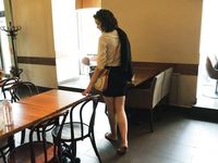 Feet - Ksenia G - 2015-10-15 A girl in an office dress