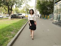 Feet - Ksenia G - 2015-10-15 A girl in an office dress