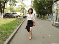 Feet - Ksenia G - 2015-10-15 A girl in an office dress