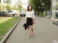 Feet - Ksenia G - 2015-10-15 A girl in an office dress