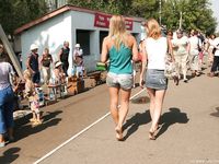 Feet - Ksusha A + Ira - 2008-05-04 Barefoot trips to Russian towns. Kamyshino