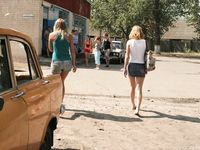 Feet - Ksusha A + Ira - 2008-05-04 Barefoot trips to Russian towns. Kamyshino