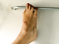 Feet - Ksusha A + Ira - 2008-05-04 Barefoot trips to Russian towns. Kamyshino