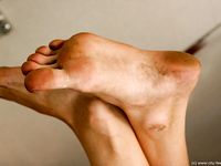 Feet - Ksusha A + Ira - 2008-05-04 Barefoot trips to Russian towns. Kamyshino