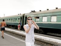 Feet - Ksusha A + Ira - 2008-05-04 Barefoot trips to Russian towns. Kamyshino