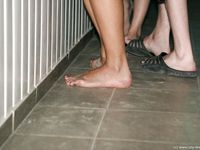 Feet - Ksusha A + Ira - 2008-05-04 Barefoot trips to Russian towns. Kamyshino