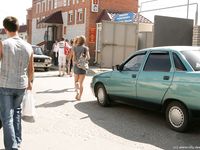 Feet - Ksusha A + Ira - 2008-05-04 Barefoot trips to Russian towns. Kamyshino