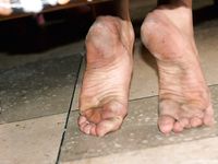 Feet - Ksusha A + Ira - 2008-05-04 Barefoot trips to Russian towns. Kamyshino