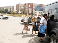 Feet - Ksusha A + Ira - 2008-05-04 Barefoot trips to Russian towns. Kamyshino