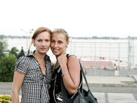 Feet - Ksusha A + Ira - 2008-05-04 Barefoot trips to Russian towns. Kamyshino