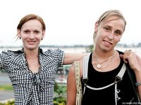 Feet - Ksusha A + Ira - 2008-05-04 Barefoot trips to Russian towns. Kamyshino