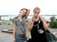 Feet - Ksusha A + Ira - 2008-05-04 Barefoot trips to Russian towns. Kamyshino