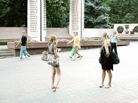 Feet - Ksusha A + Ira - 2008-05-04 Barefoot trips to Russian towns. Kamyshino