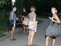 Feet - Ksusha A + Ira - 2008-05-04 Barefoot trips to Russian towns. Kamyshino