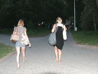 Feet - Ksusha A + Ira - 2008-05-04 Barefoot trips to Russian towns. Kamyshino