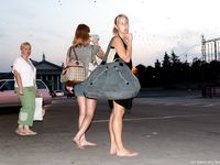 Feet - Ksusha A + Ira - 2008-05-04 Barefoot trips to Russian towns. Kamyshino