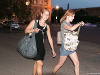 Feet - Ksusha A + Ira - 2008-05-04 Barefoot trips to Russian towns. Kamyshino