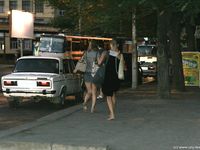 Feet - Ksusha A + Ira - 2008-05-04 Barefoot trips to Russian towns. Kamyshino