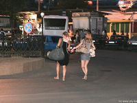 Feet - Ksusha A + Ira - 2008-05-04 Barefoot trips to Russian towns. Kamyshino