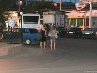 Feet - Ksusha A + Ira - 2008-05-04 Barefoot trips to Russian towns. Kamyshino