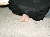 Feet - Ksusha A + Ira - 2008-05-04 Barefoot trips to Russian towns. Kamyshino