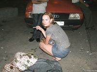 Feet - Ksusha A + Ira - 2008-05-04 Barefoot trips to Russian towns. Kamyshino