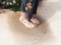 Feet - Lena + Helen G - 2006-03-31 Barefoot girls in Turkey