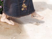 Feet - Lena + Helen G - 2006-03-31 Barefoot girls in Turkey