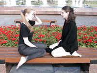 Feet - Lena + Nastya + Alla - 2003-10-15 A weekend in the park