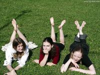 Feet - Lena + Nastya + Alla - 2003-10-15 A weekend in the park