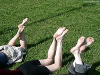 Feet - Lena + Nastya + Alla - 2003-10-15 A weekend in the park