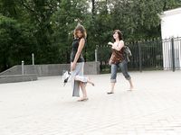 Feet - Lena D + Dina - 2008-08-04 Barefoot trip to Mytishi