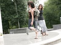 Feet - Lena D + Dina - 2008-08-04 Barefoot trip to Mytishi