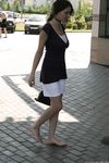 Feet - Lena D - 2009-03-31 Barefoot in metro & sexy soles in the city
