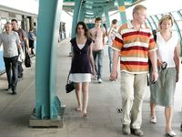 Feet - Lena D - 2009-03-31 Barefoot in metro & sexy soles in the city