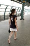 Feet - Lena D - 2009-03-31 Barefoot in metro & sexy soles in the city